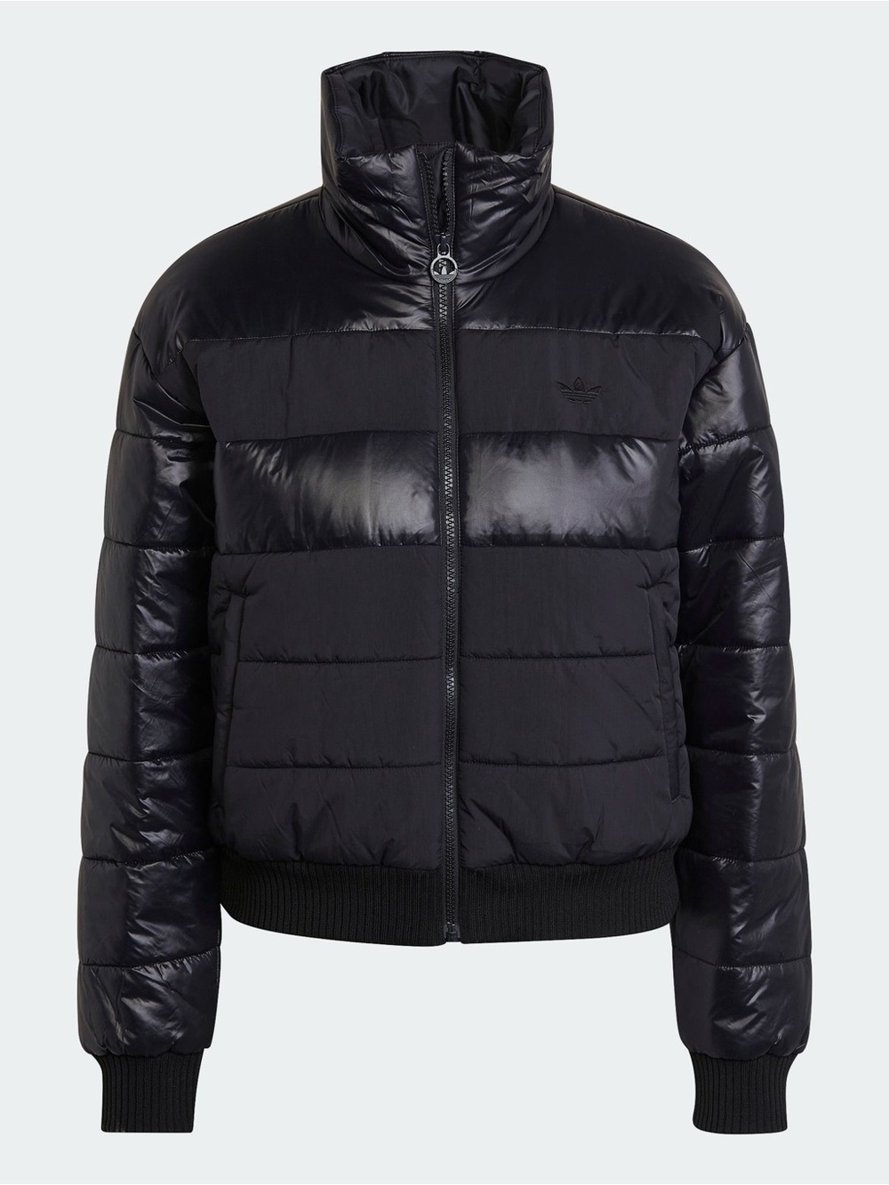 Black Puffer Jacket - Women’s Quilted Zip Front